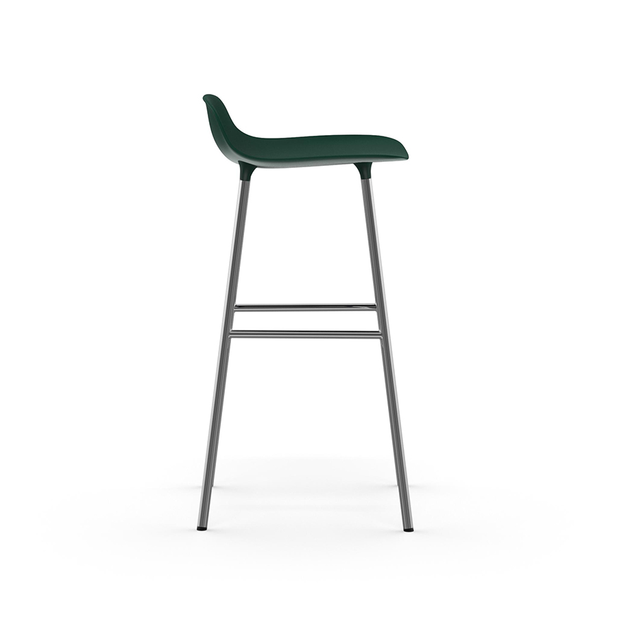NORMANN COPENHAGEN stool FORM BARSTOOL H 75 cm with chromed base