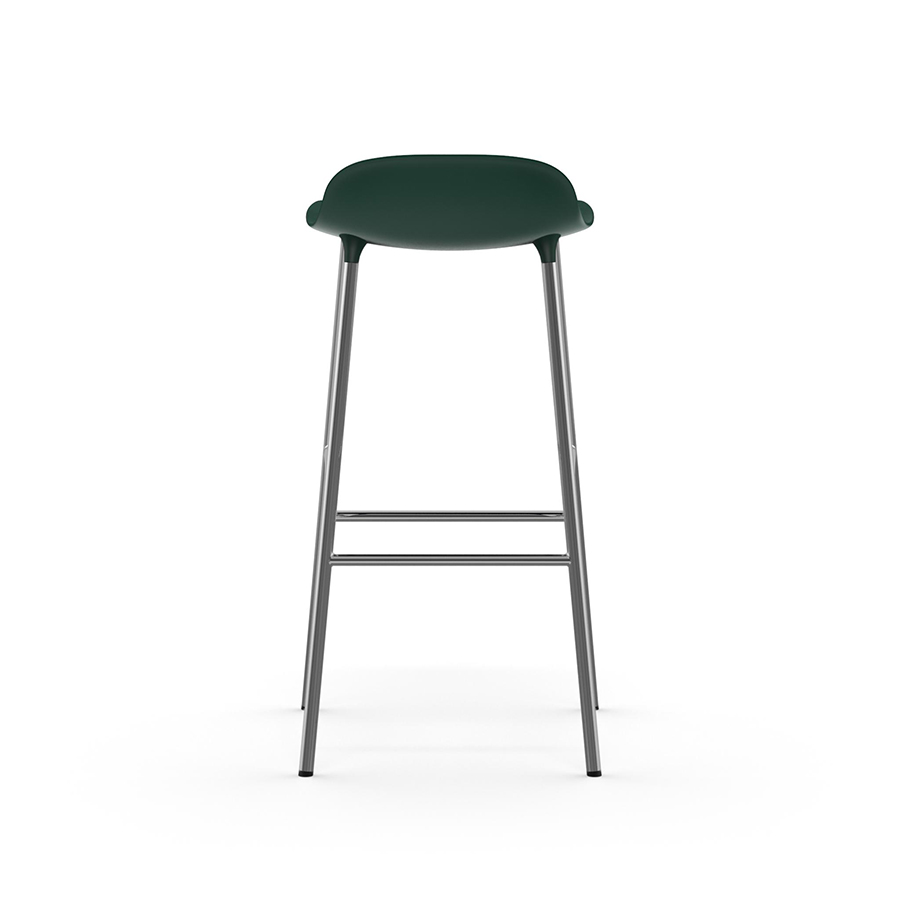 NORMANN COPENHAGEN stool FORM BARSTOOL H 75 cm with chromed base