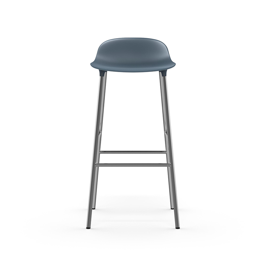 NORMANN COPENHAGEN stool FORM BARSTOOL H 75 cm with chromed base