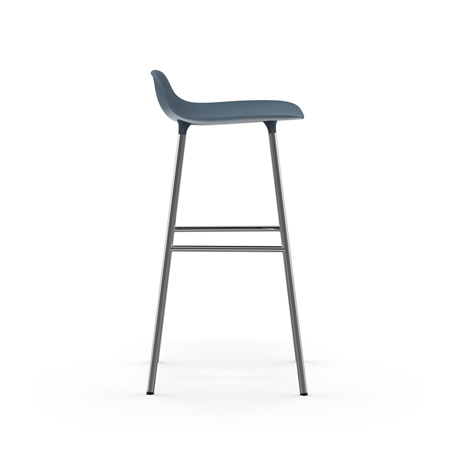NORMANN COPENHAGEN stool FORM BARSTOOL H 75 cm with chromed base