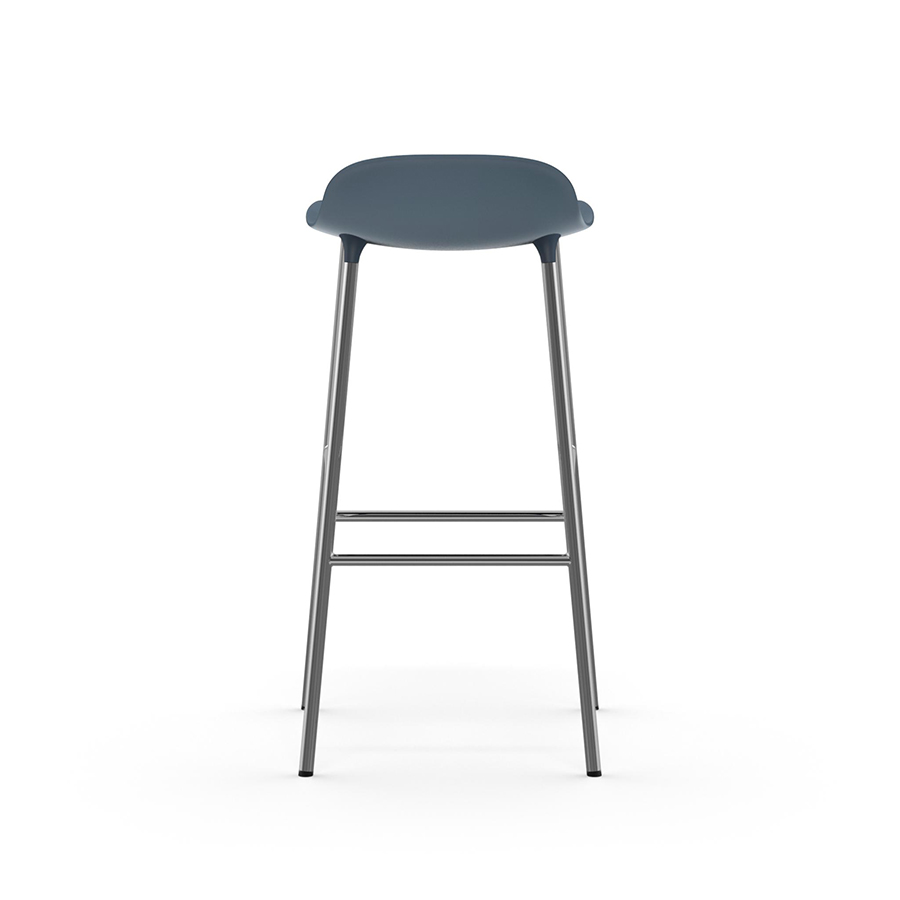 NORMANN COPENHAGEN stool FORM BARSTOOL H 75 cm with chromed base