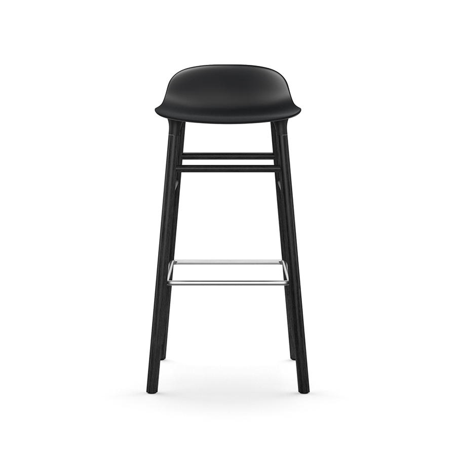 NORMANN COPENHAGEN stool FORM BARSTOOL H 75 cm with black wood base