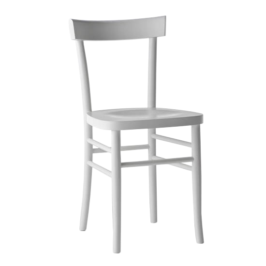 HORM set de 2 chaises CHERISH (Laccato blanc opaco - Hêtre massif)