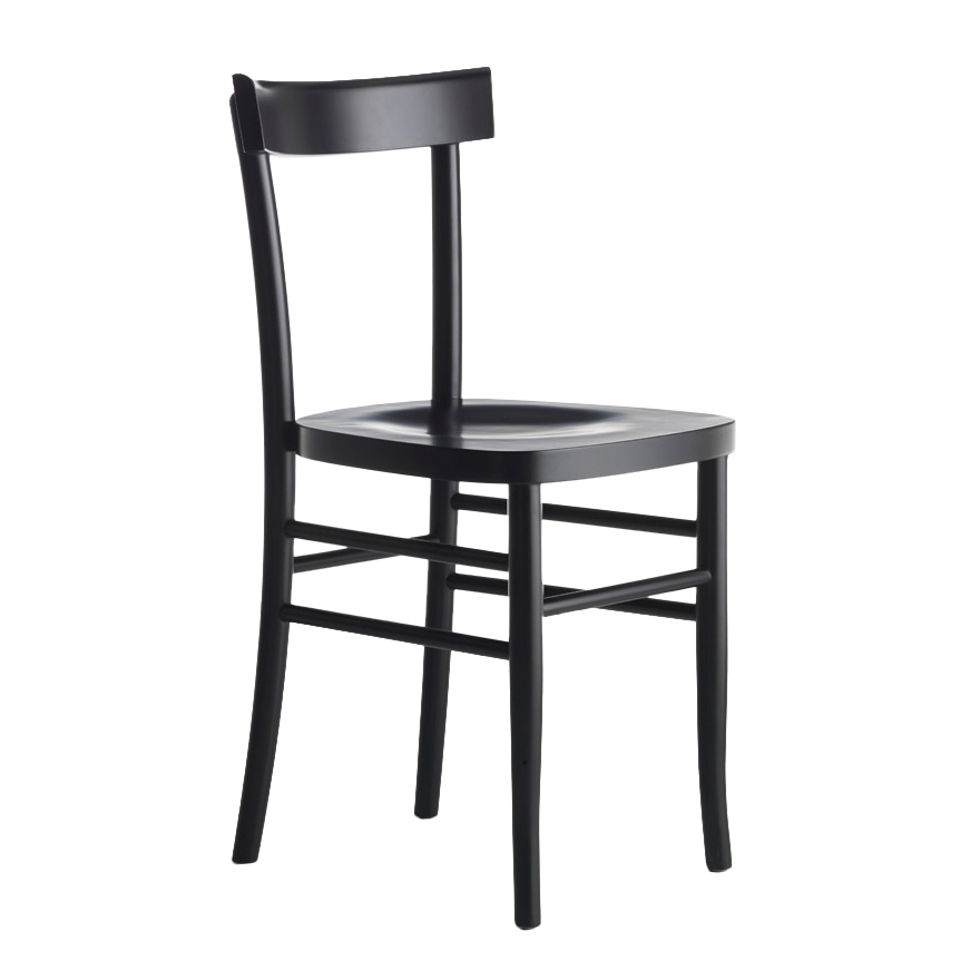 HORM set de 2 chaises CHERISH (Laqué noir opaque - Hêtre massif)
