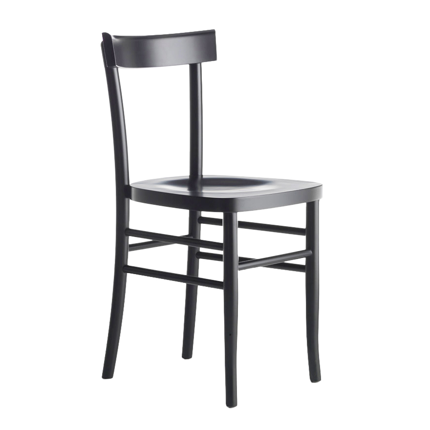 HORM set de 2 chaises CHERISH (Laqué graphite opaque - Hêtre massif)