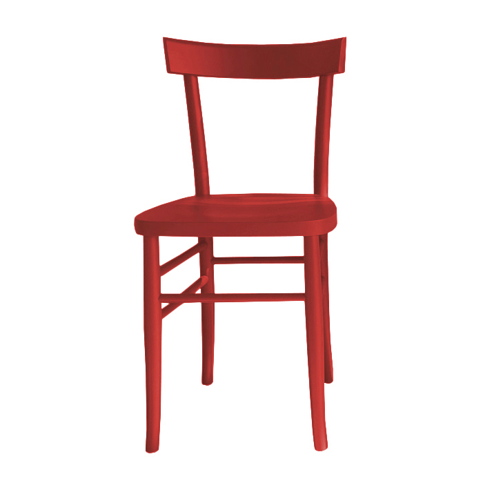 HORM set de 2 chaises CHERISH (Laqué rouge opaque - Hêtre massif)