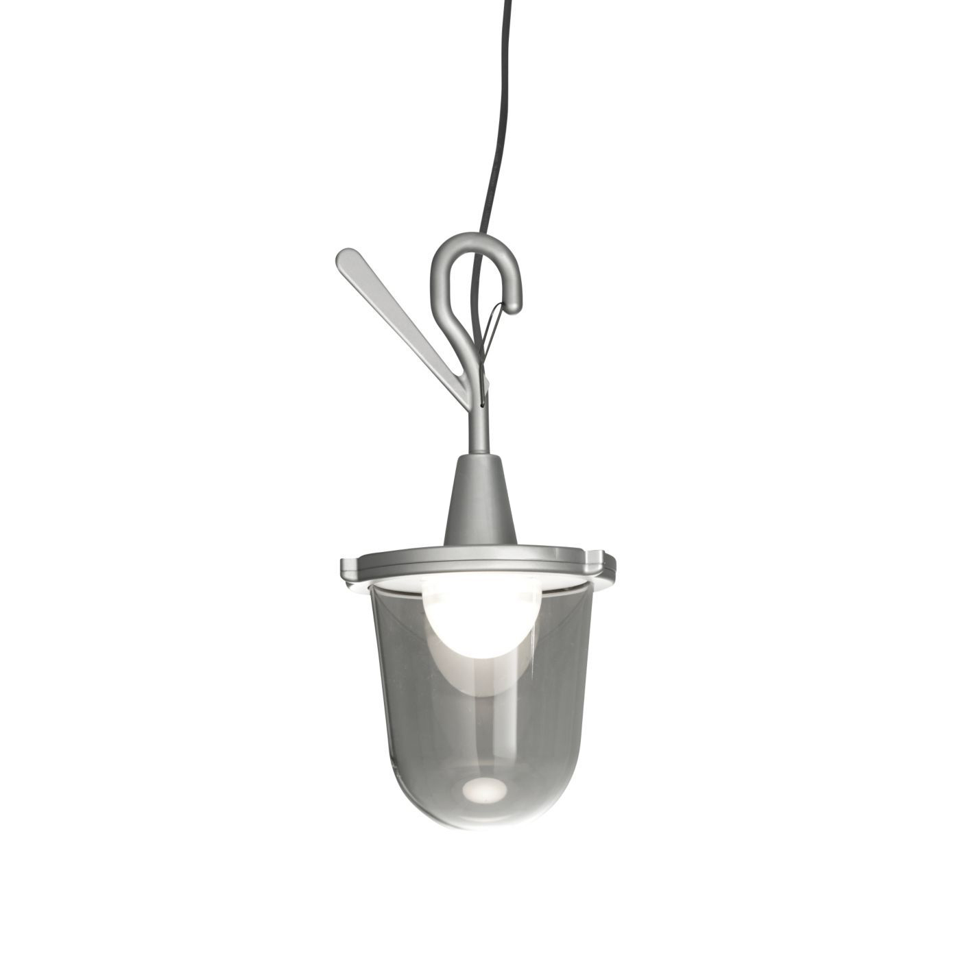 ARTEMIDE lampe avec crochet TOLOMEO LAMPIONE OUTDOOR (Gris - Aluminium poli)