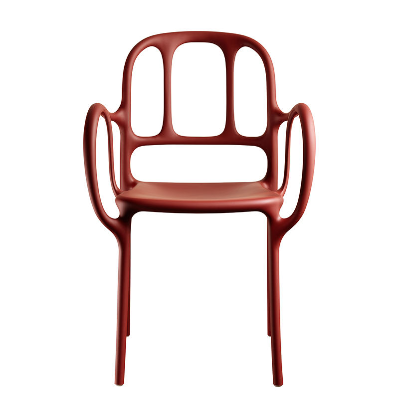 MAGIS set de 2 chaises MILÀ (Rouge - Polypropylène avec fibre de verre)