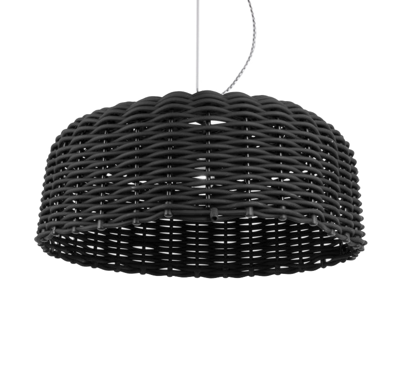 GERVASONI lampe à suspension SWEET 95 (Noir mat - PVC croisé)