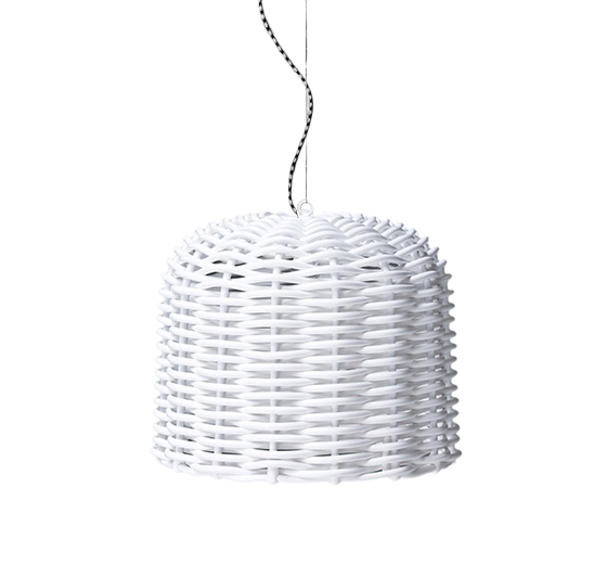 GERVASONI lampe à suspension SWEET 96 (Blanc brillant - PVC croisé)