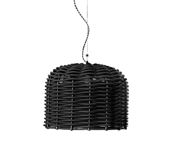 GERVASONI lampe à suspension SWEET 96 (Noir mat - PVC croisé)