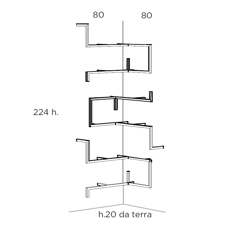 MOGG wall bookcase ANTOLOGIA COMPOSITION 1