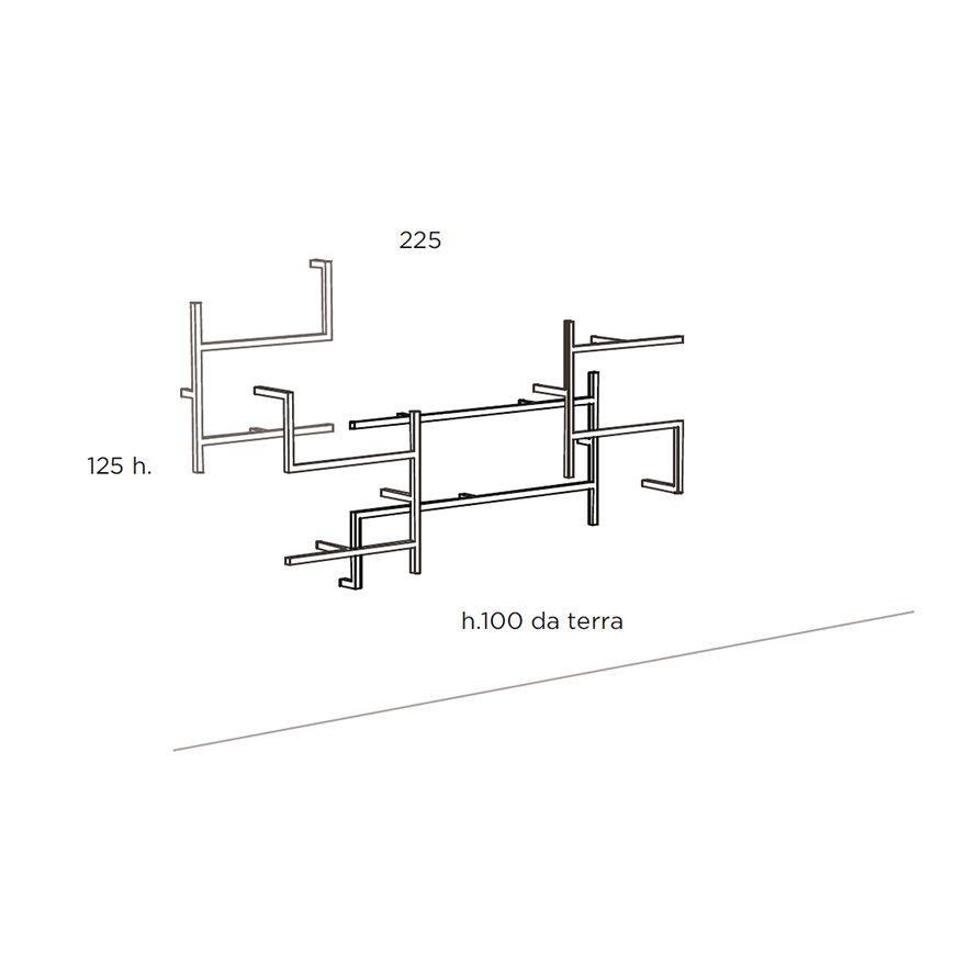 MOGG wall bookcase ANTOLOGIA COMPOSITION 3