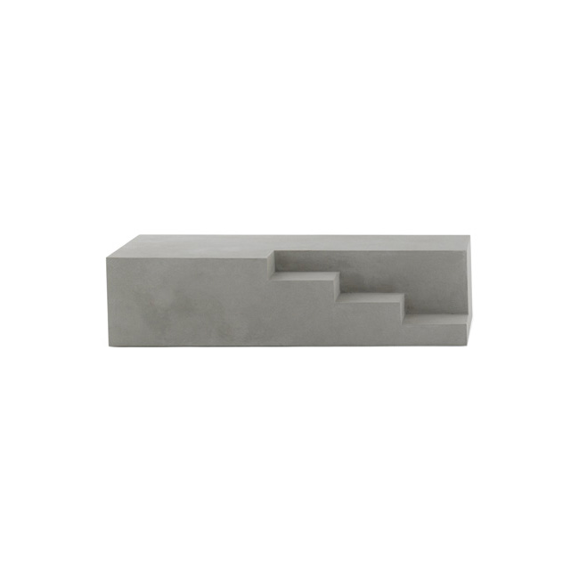 MOGG table basse MEZZANINO 130x70x35h (Finition ciment - Bois)
