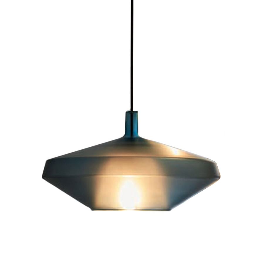 PENTA LIGHT lampe à suspension MOM FAMILY LOW (Bleu avio - Verre borosilicate)