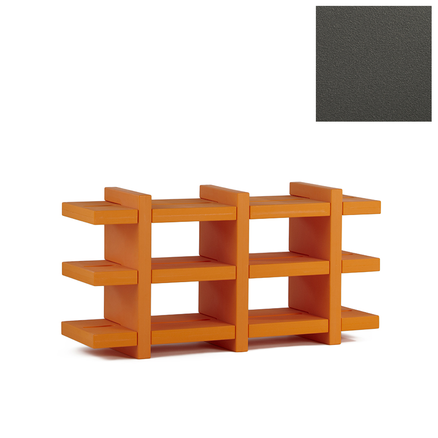 SLIDE bibliothèque BOOKY 3 (Gris éléphant - Polyéthylène)