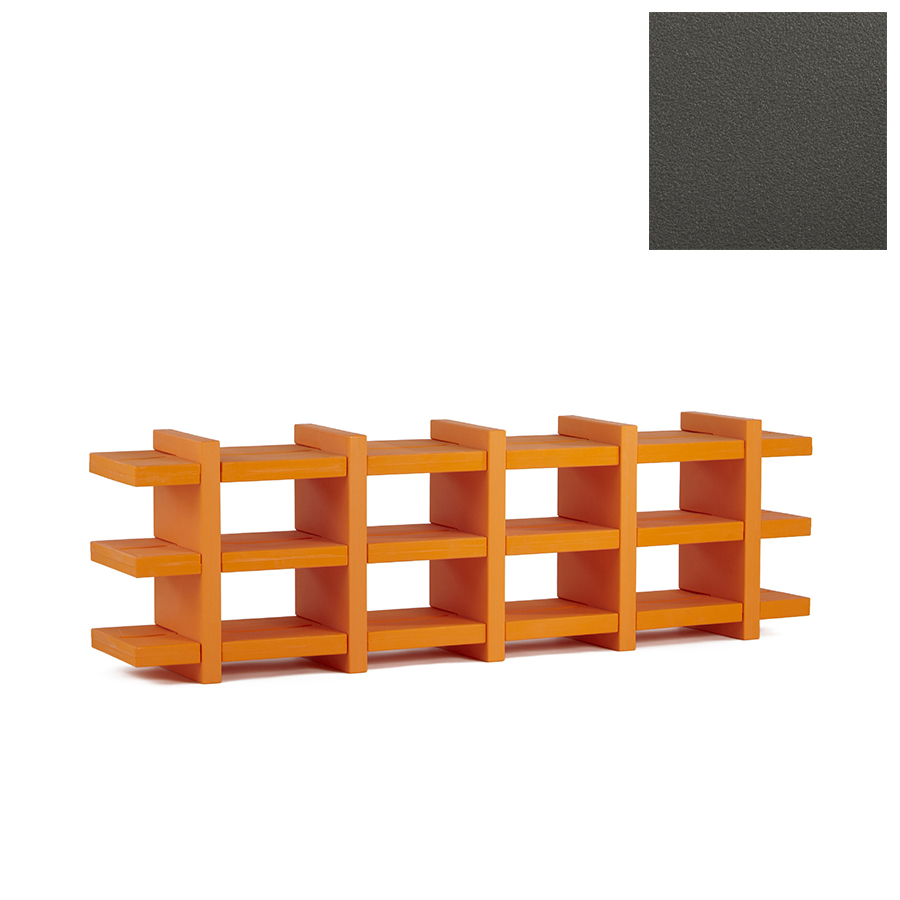 SLIDE bibliothèque BOOKY 5 (Gris éléphant - Polyéthylène)