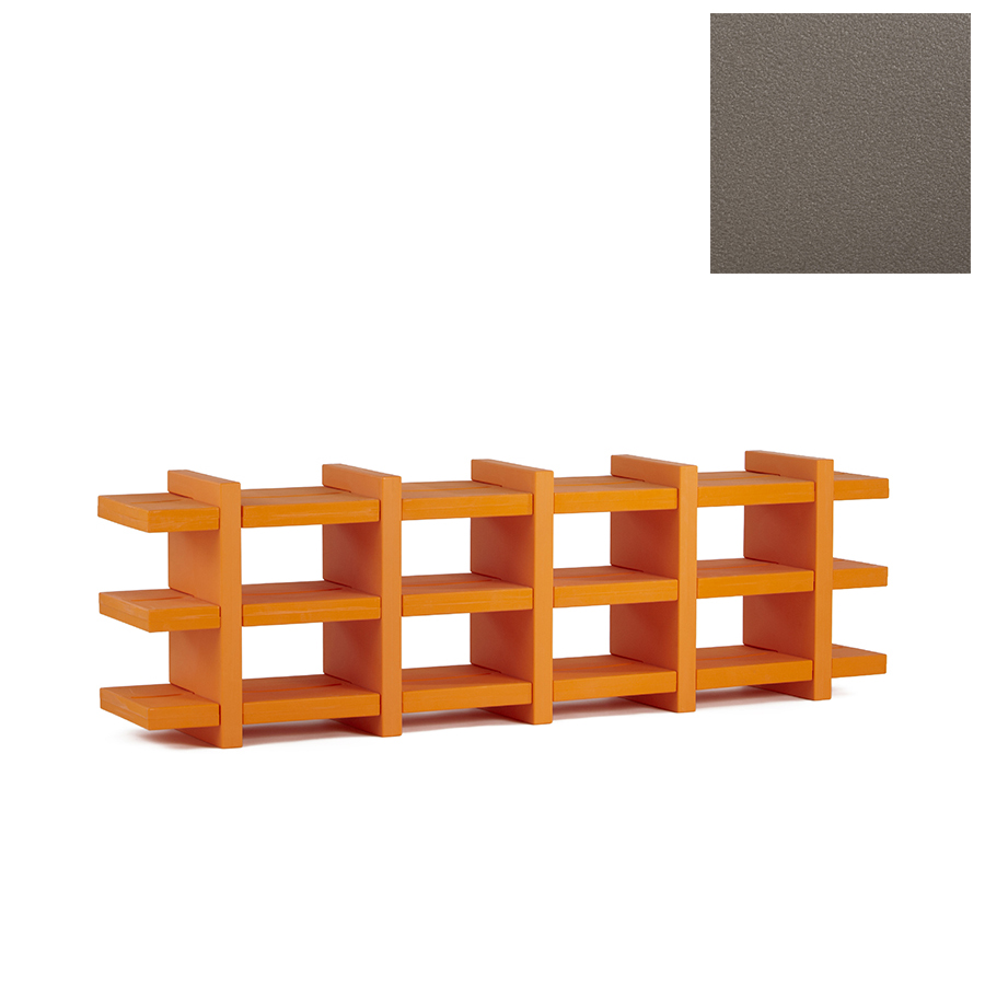 SLIDE bibliothèque BOOKY 5 (Gris argille - Polyéthylène)