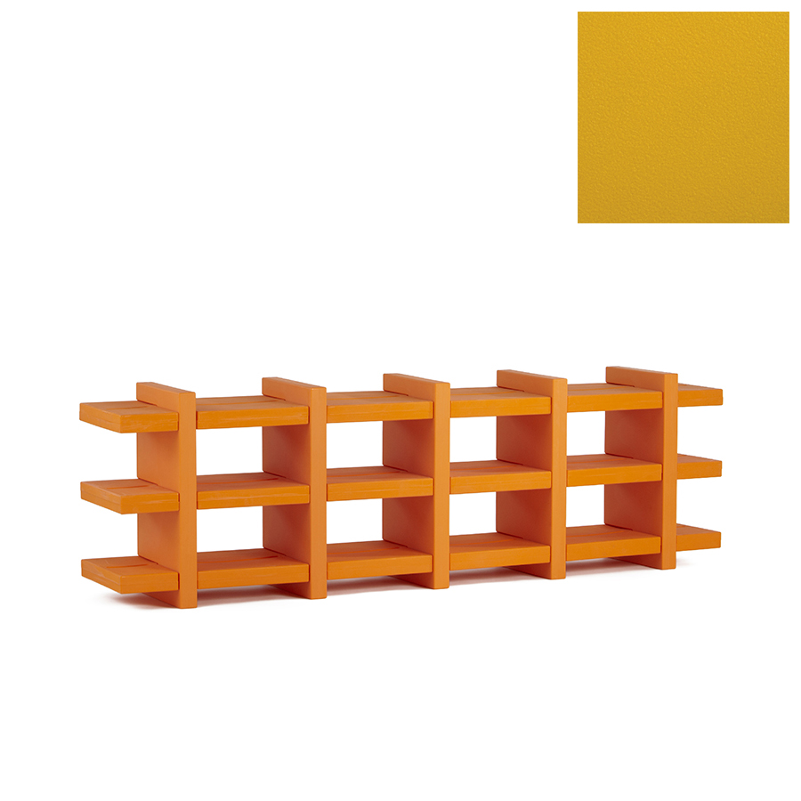 SLIDE bibliothèque BOOKY 5 (Jaune - Polyéthylène)