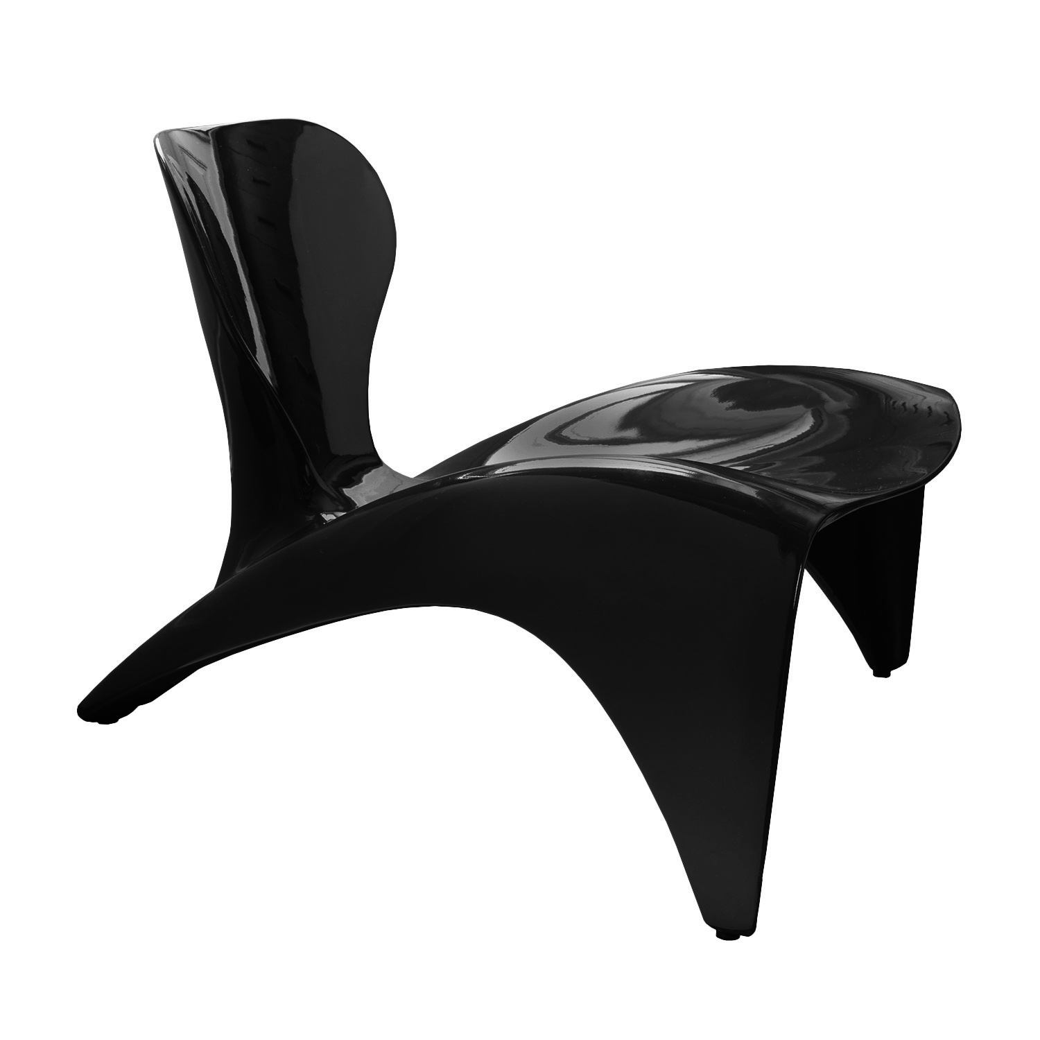 SLIDE fauteuil ISETTA (Noir brillant - polyuréthane)