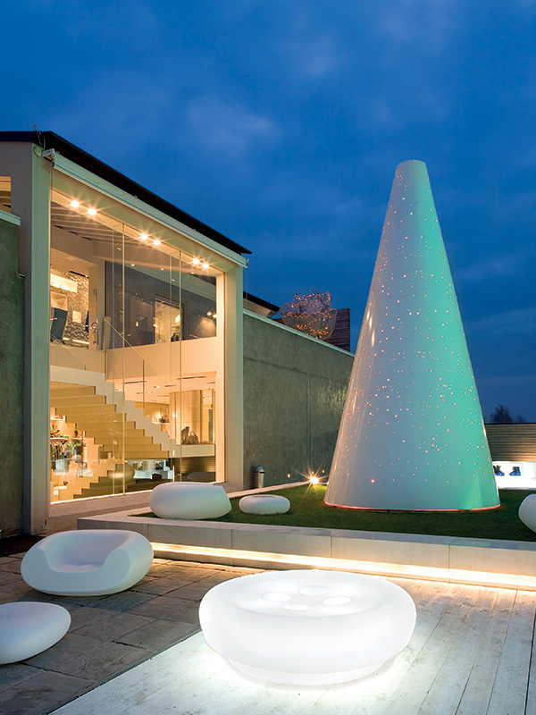 SLIDE table basse / pouf BOT ONE lumineuse