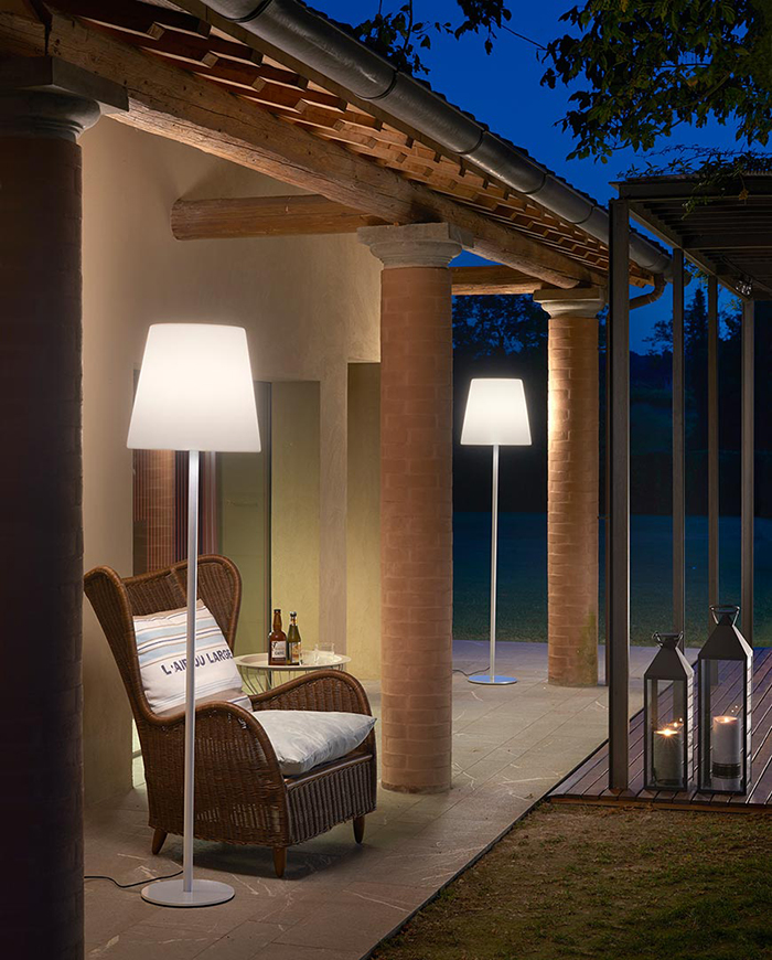 SLIDE outdoor floor lamp ALI BABA STEEL H 185 cm