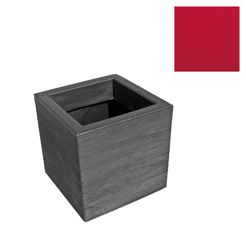 SLIDE vase QUADRA 45 cm (Rouge - Polyéthylène)