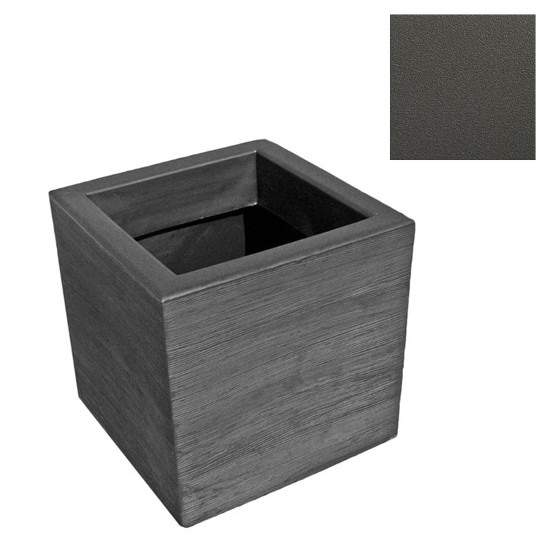 SLIDE vase QUADRA 55 cm (Gris éléphant - Polyéthylène)