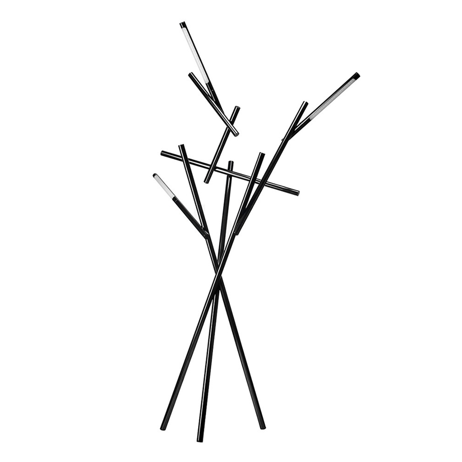 FOSCARINI lampadaire TUAREG (Cromo noir - aluminium et polycarbonate)