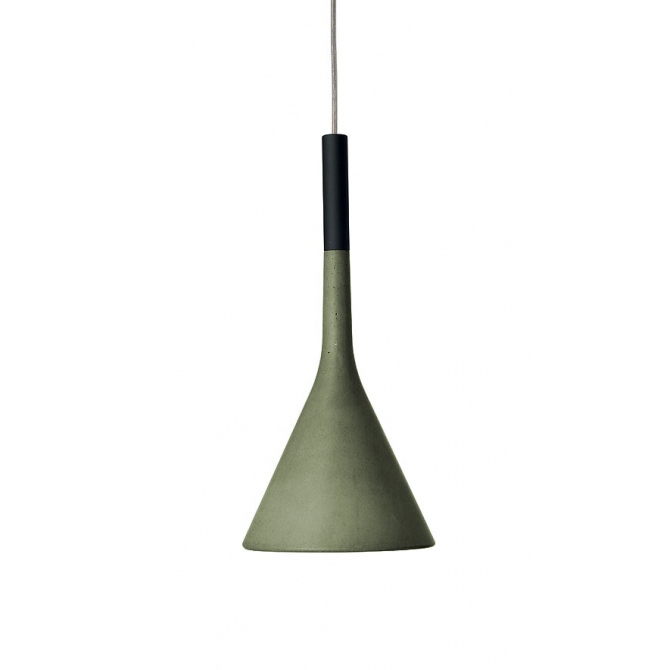 FOSCARINI lampe à suspension APLOMB à LED (Vert - ciment et Aluminium)