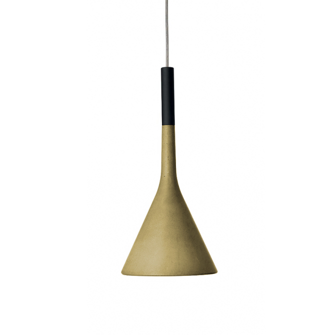 FOSCARINI lampe à suspension APLOMB à LED (Jaune - ciment et Aluminium)