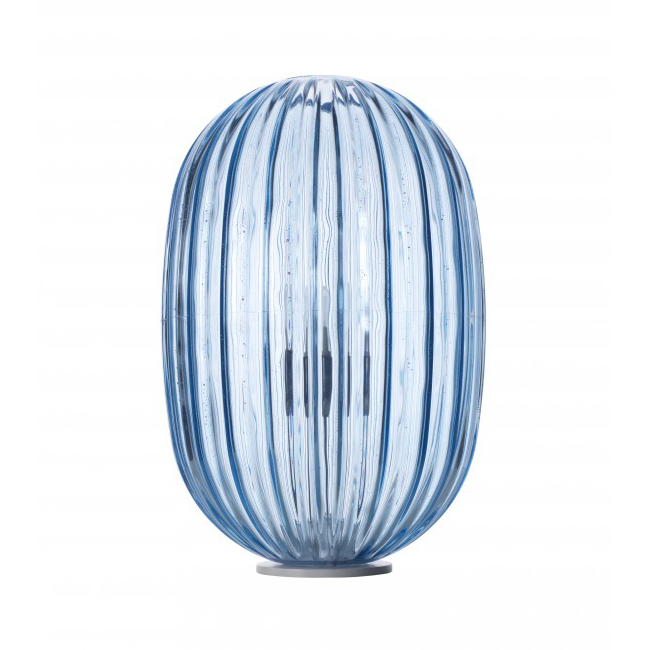 FOSCARINI lampe de table PLASS MEDIA DIMMER (Bleu - polycarbonate en roto-moulage et acier)