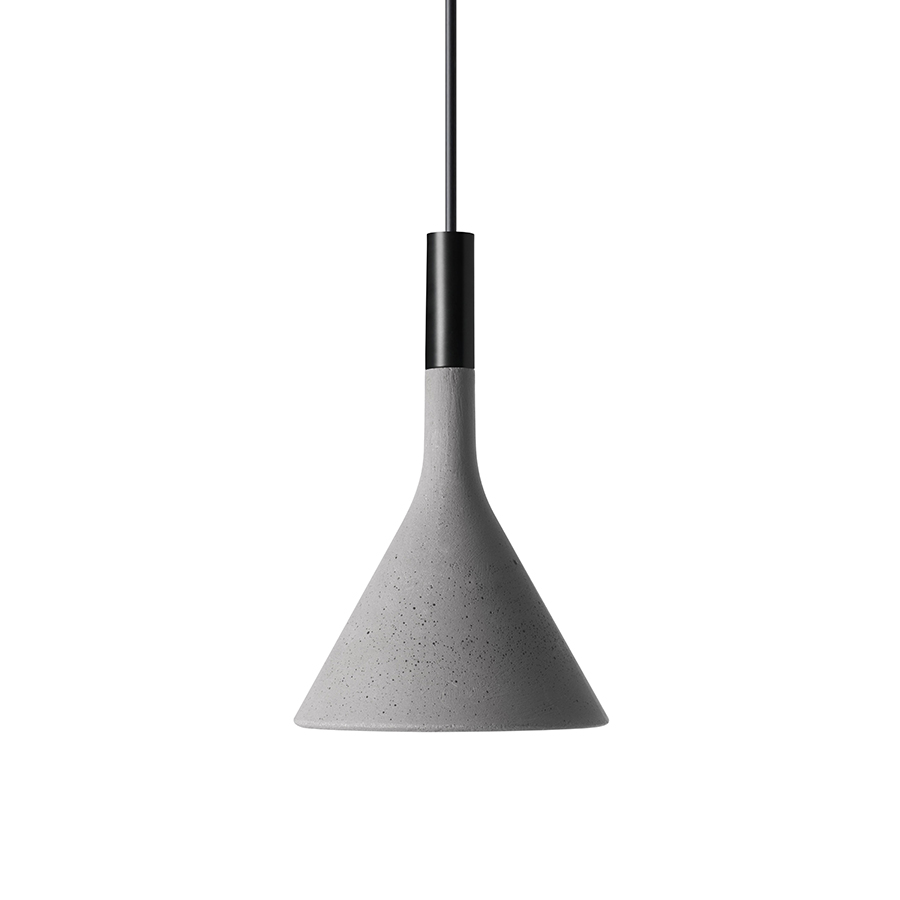 FOSCARINI lampe à suspension APLOMB MINI (Gris - ciment et Aluminium)