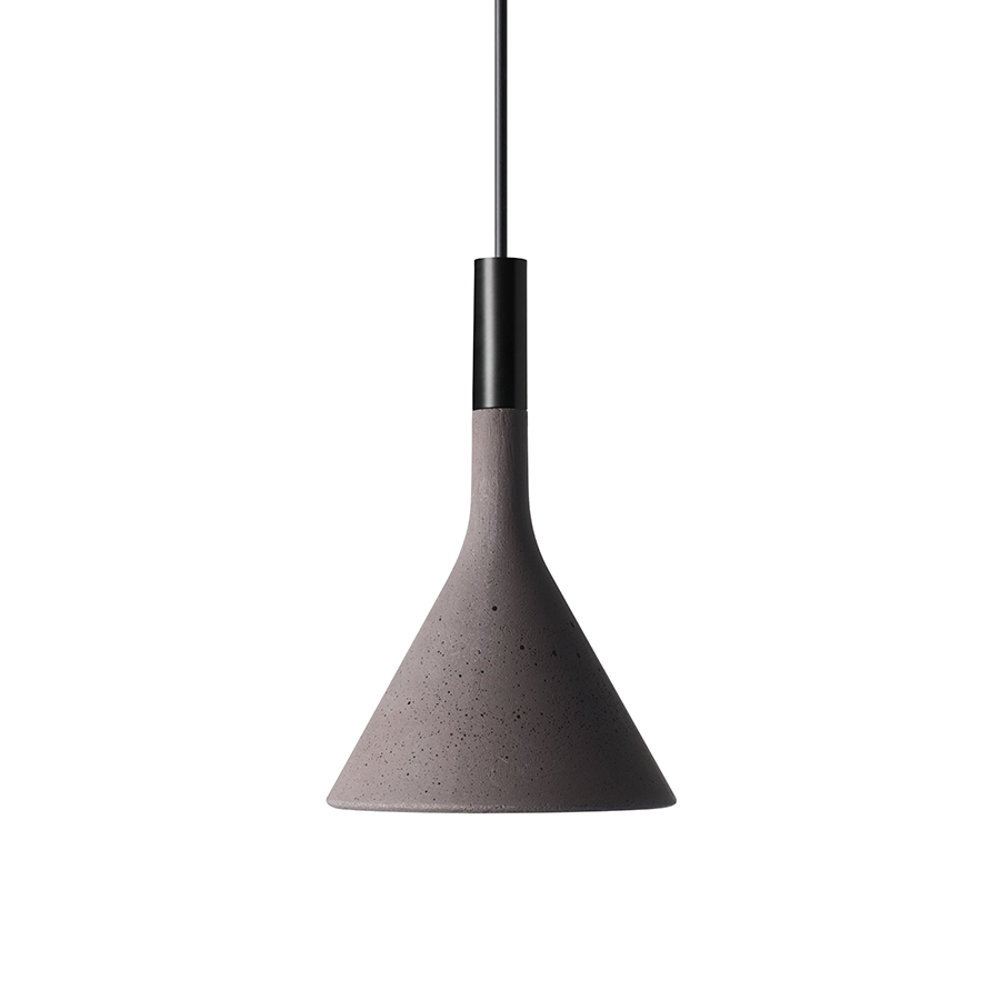 FOSCARINI lampe à suspension APLOMB MINI (Marron - ciment et Aluminium)