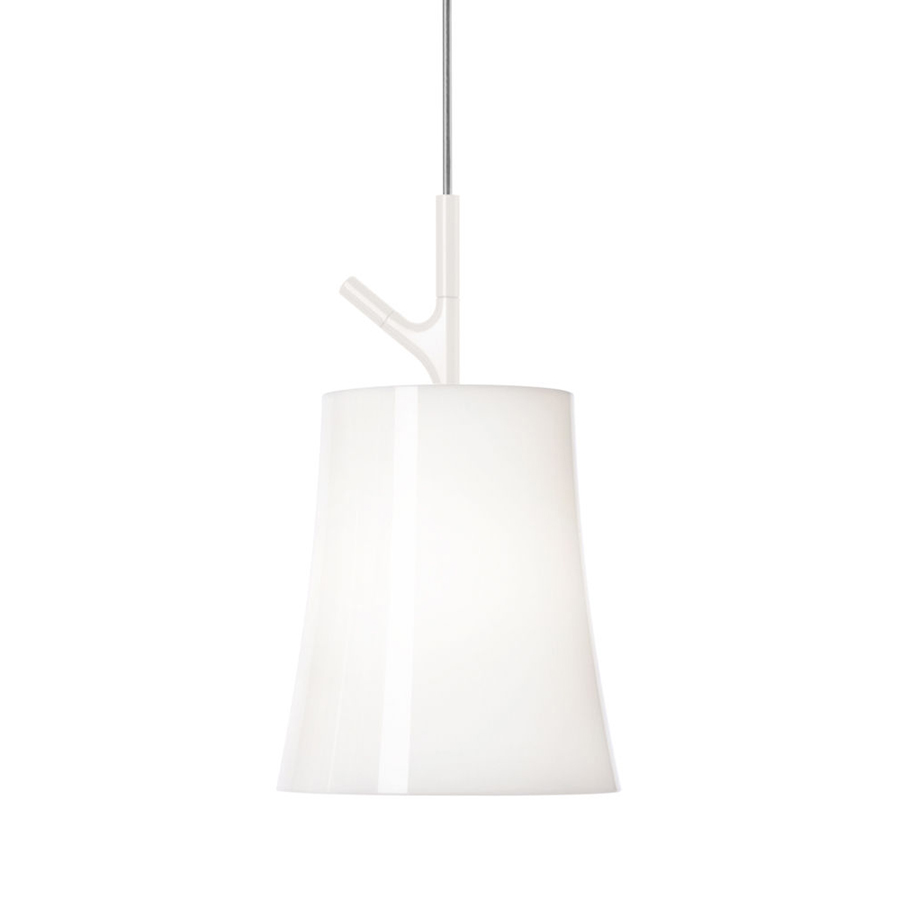 FOSCARINI lampe à suspension BIRDIE PETIT (Blanc - polycarbonate, métal verni)