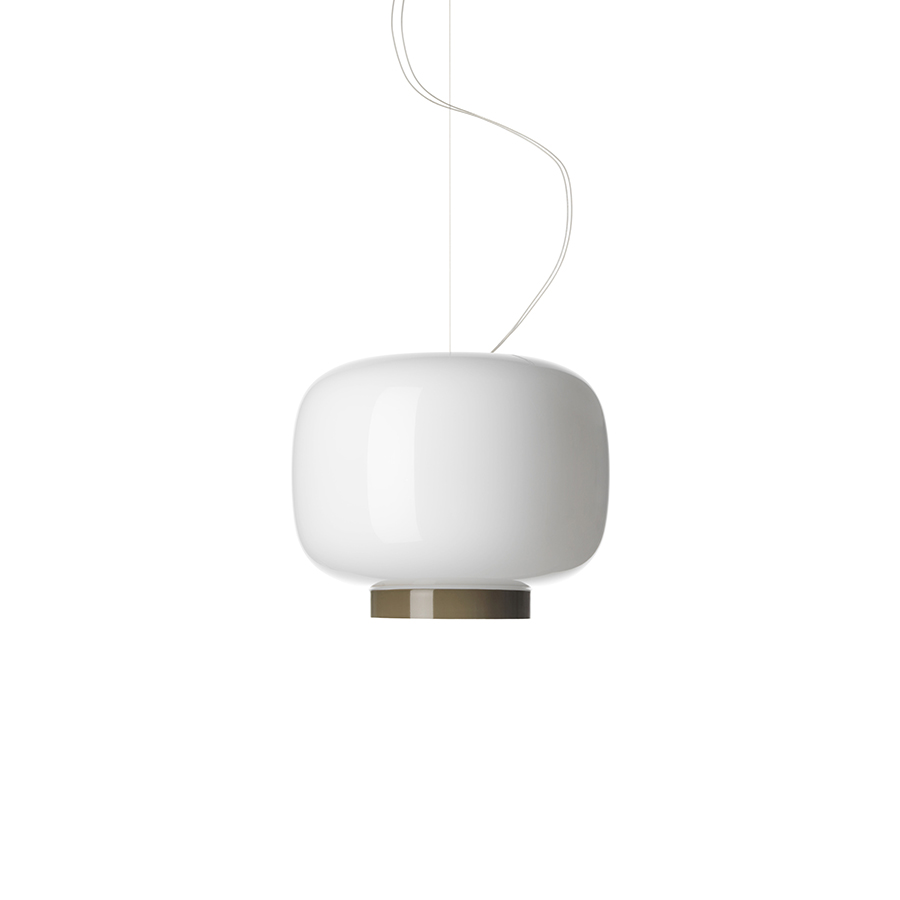 FOSCARINI lampe à suspension CHOUCHIN REVERSE à LED dimmable 3 (Blanc / Gris - Peint verre soufflé)