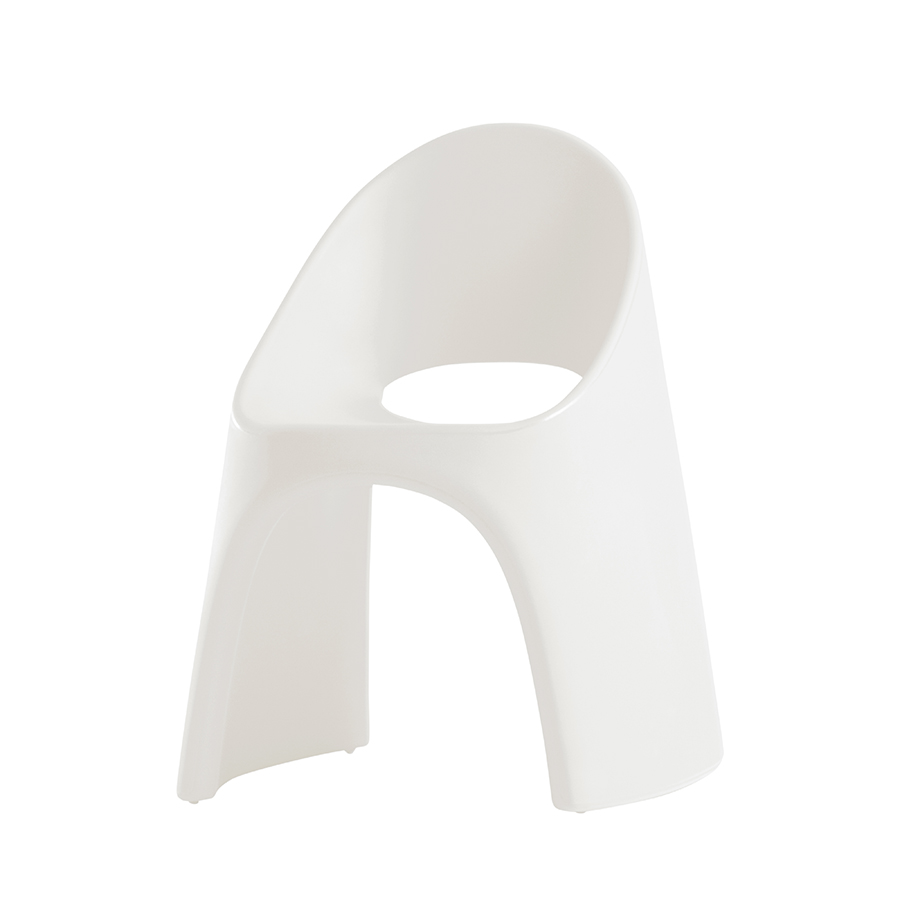 SLIDE set de 2 chaises AMELIE (Blanc - Polyéthylène)