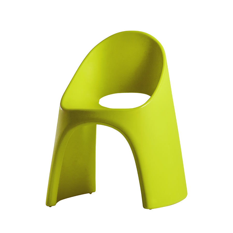 SLIDE set de 2 chaises AMELIE (Citron vert - Polyéthylène)