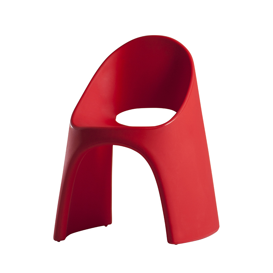 SLIDE set de 2 chaises AMELIE (Rouge - Polyéthylène)