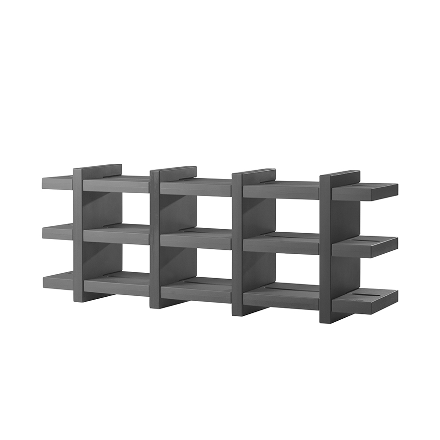 SLIDE bibliothèque BOOKY 4 (Gris éléphant - Polyéthylène)