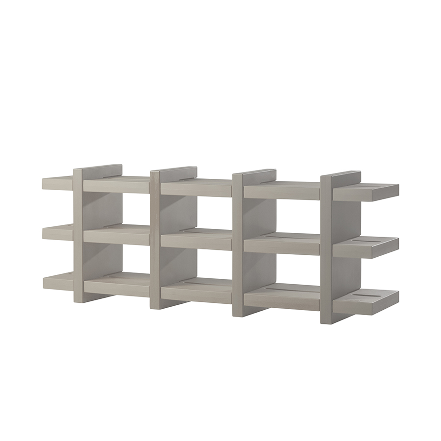 SLIDE bibliothèque BOOKY 4 (Gris pigeon - Polyéthylène)