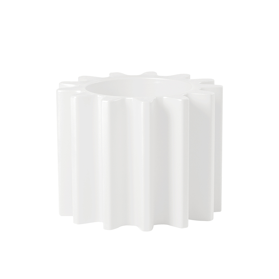 SLIDE vase GEAR POT (Blanc lait - Polyéthylène)