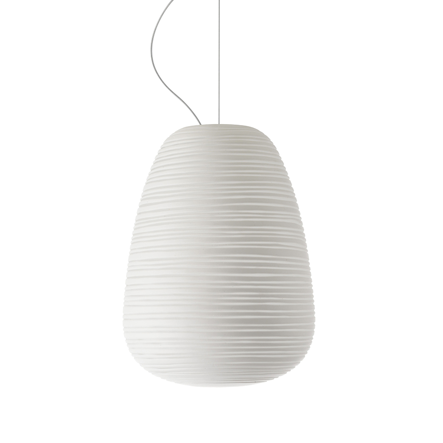 FOSCARINI lampe à suspension RITUALS 1 (Blanc - Verre soufflé et métal verni)