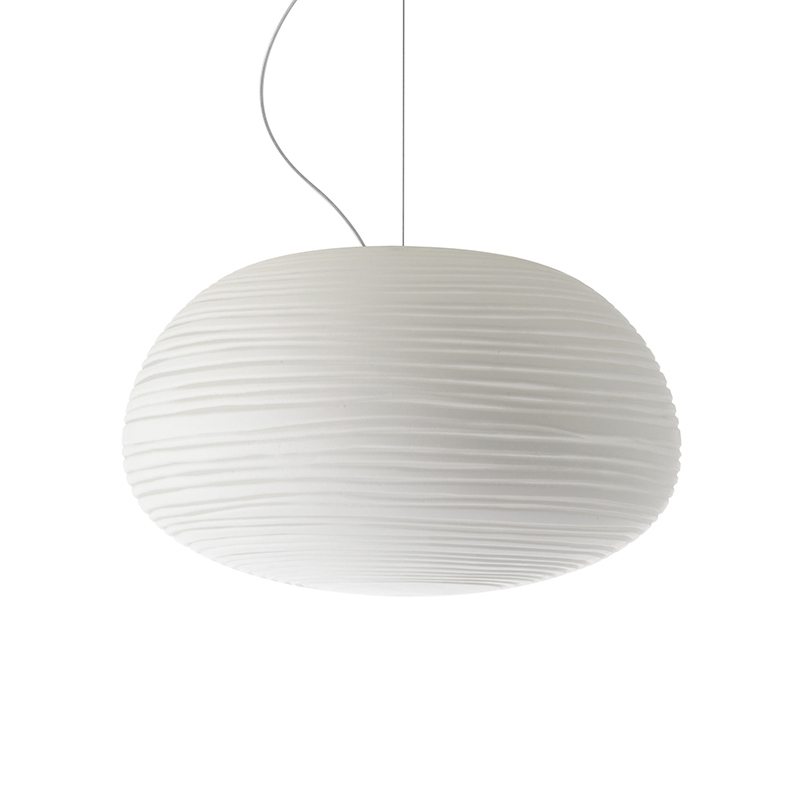 FOSCARINI lampe à suspension RITUALS 2 (Blanc - Verre soufflé et métal verni)