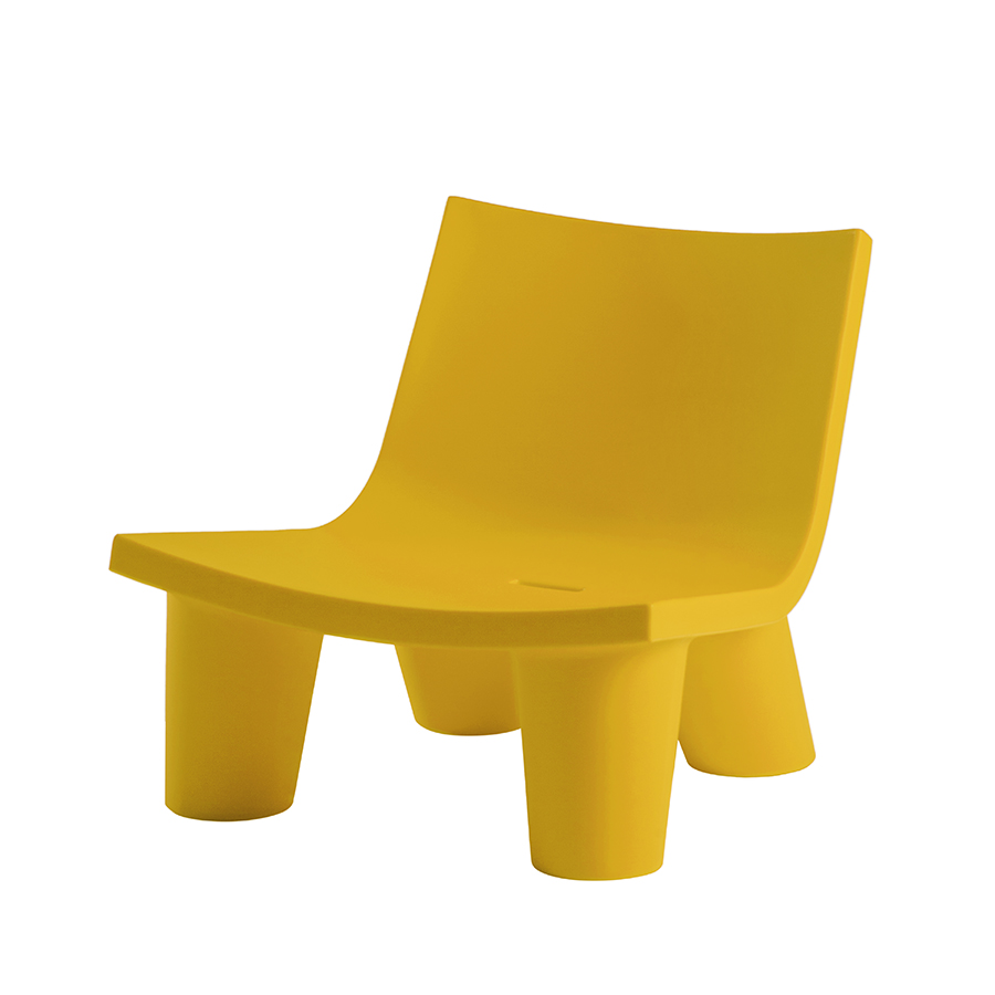 SLIDE fauteuil LOW LITA (Jaune - Polyéthylène)