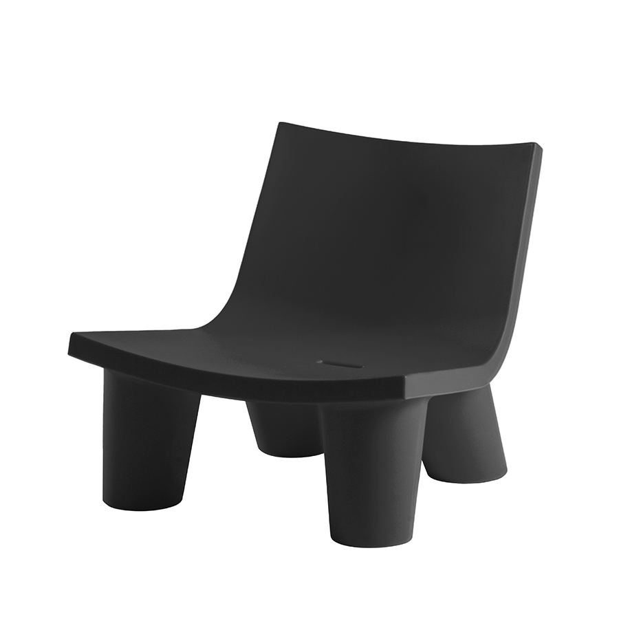 SLIDE fauteuil LOW LITA (Noir - Polyéthylène)