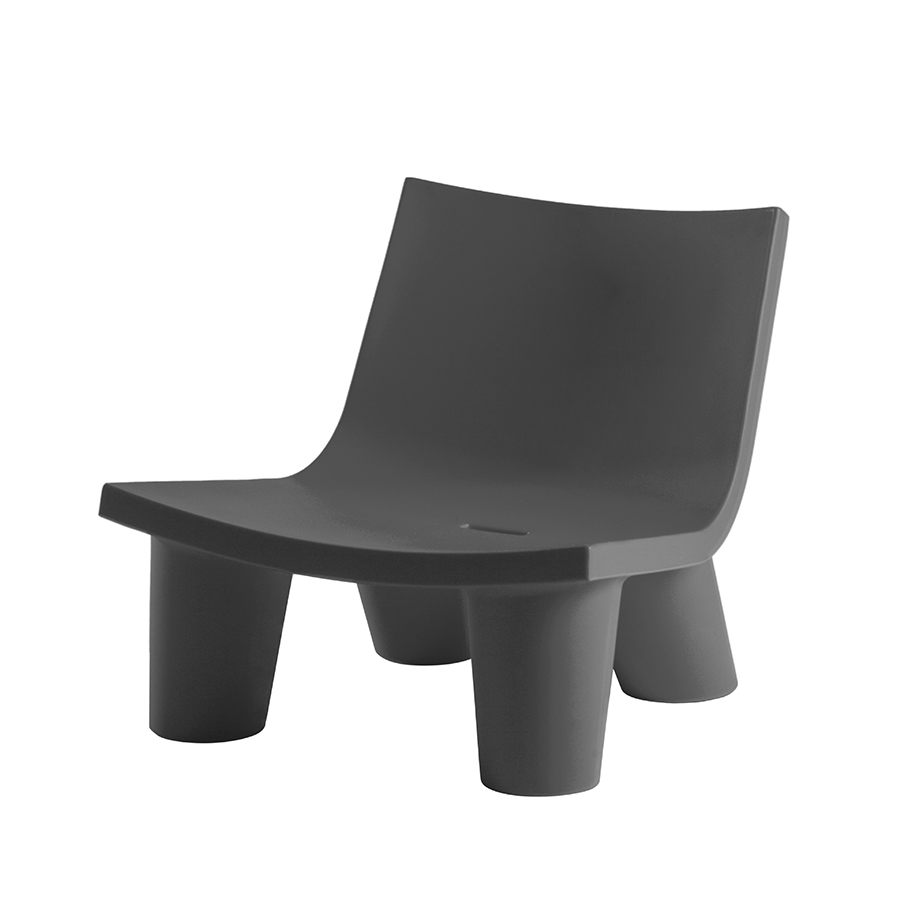 SLIDE fauteuil LOW LITA (Gris - Polyéthylène)
