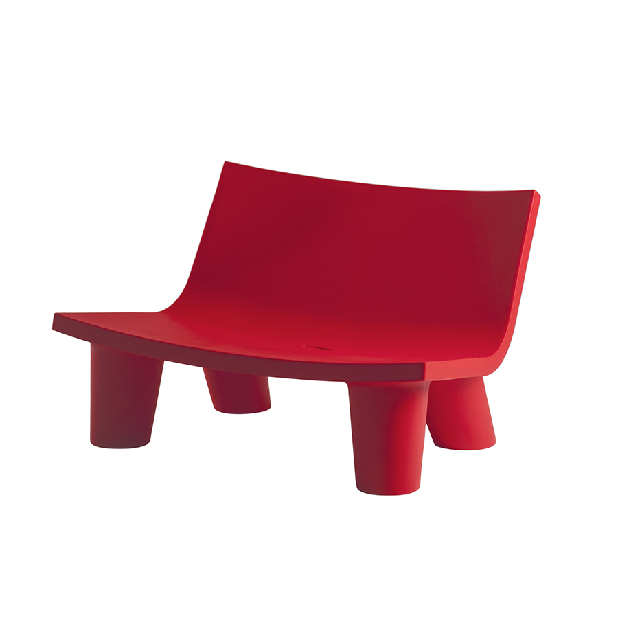 SLIDE banc LOW LITA LOVE (Rouge - Polyéthylène)