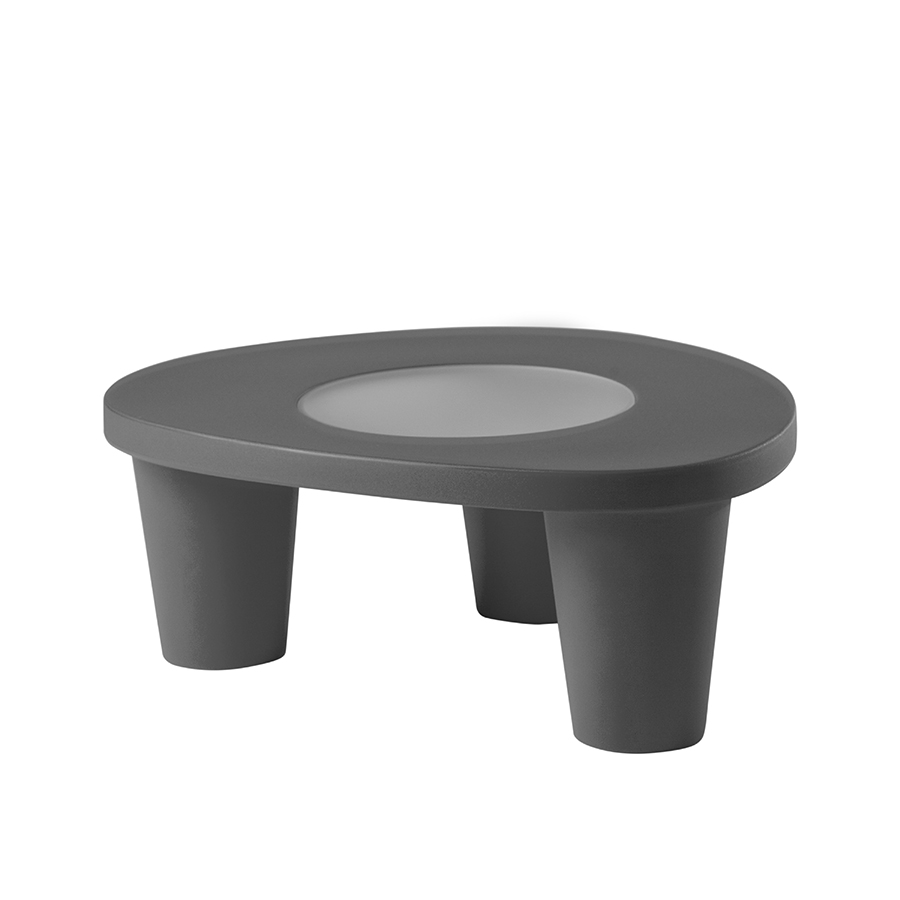 SLIDE table basse LOW LITA TABLE (Gris - Polyéthylène / verre)