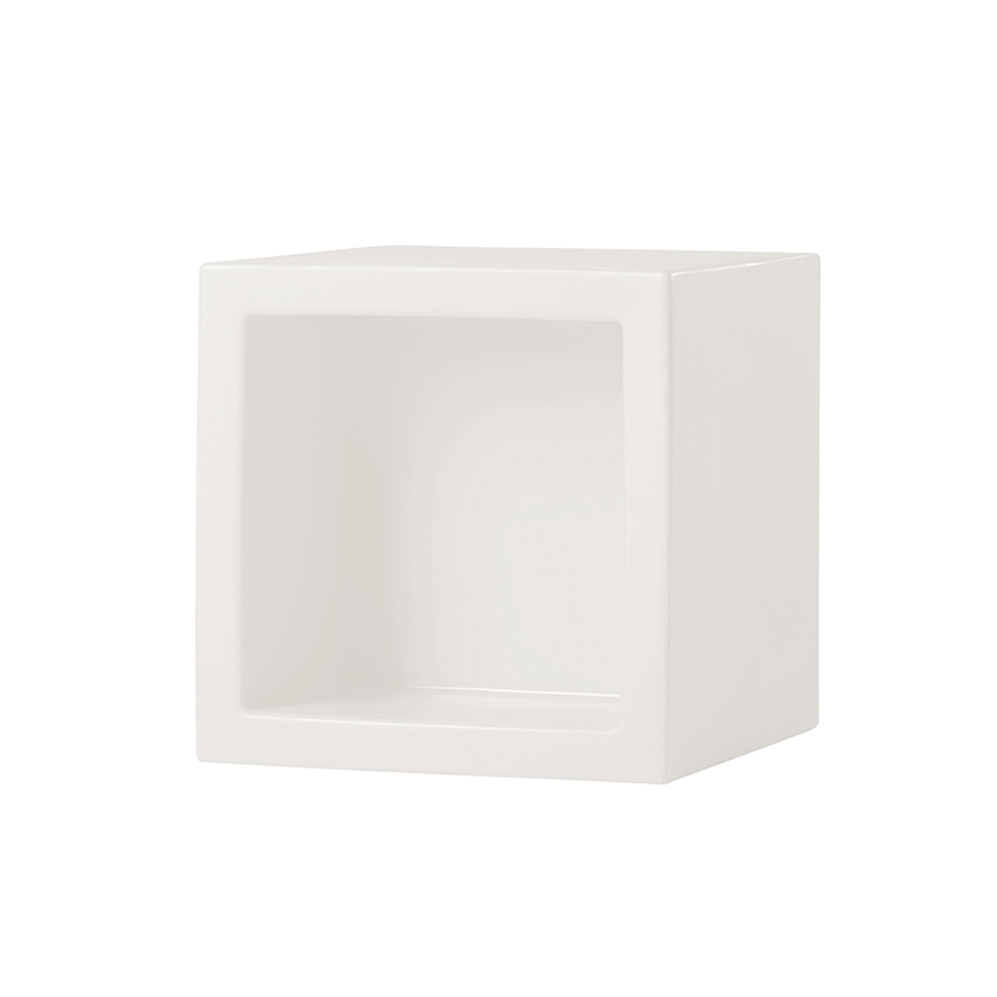 SLIDE élément modulaire OPEN CUBE 43 cm (Blanc lait - Polyéthylène)